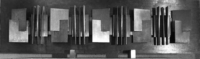 Sculpture Relief inox Requiem de gilles