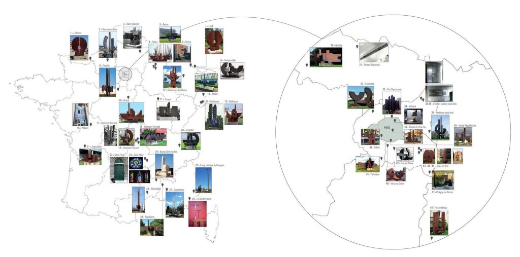 Cartographie des sculptures monumentales France