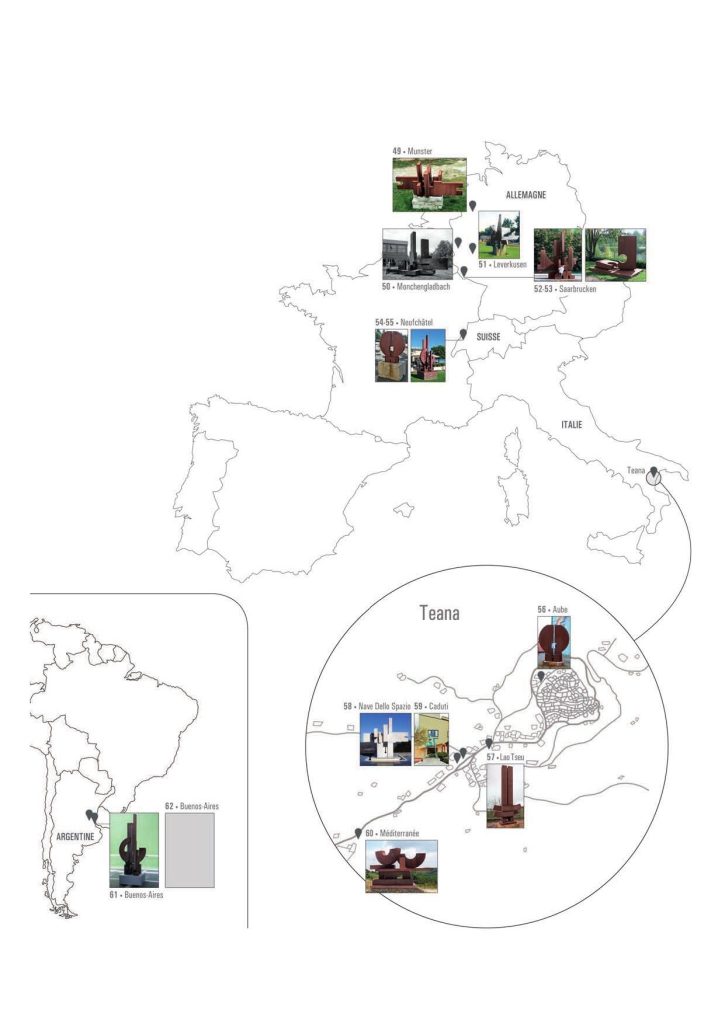 Cartographie des sculptures monumentales monde